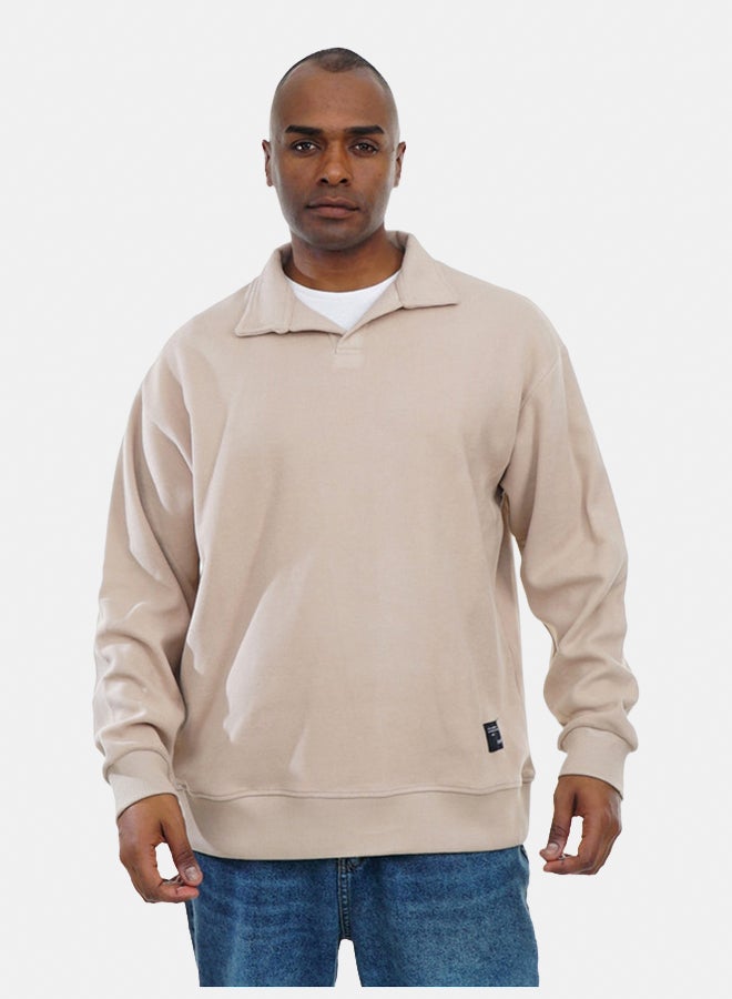 FIRE WOOD FireWood Cashmere Knit Pullover Sweater long sleeve For Men- Coffe - Image 1